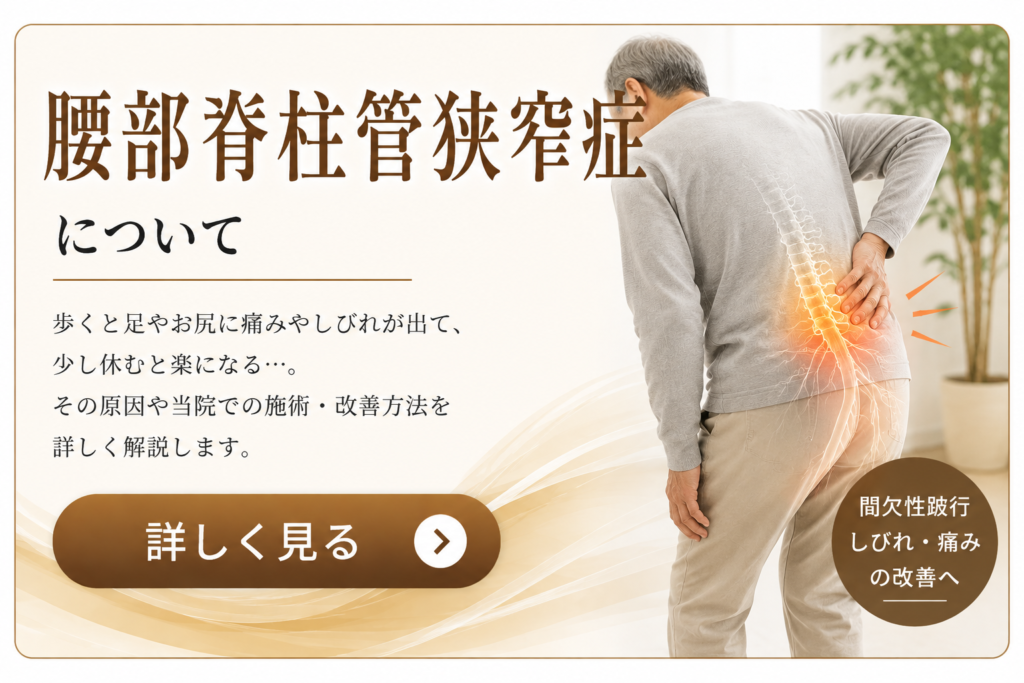 腰部脊柱管狭窄症の詳しいご案内